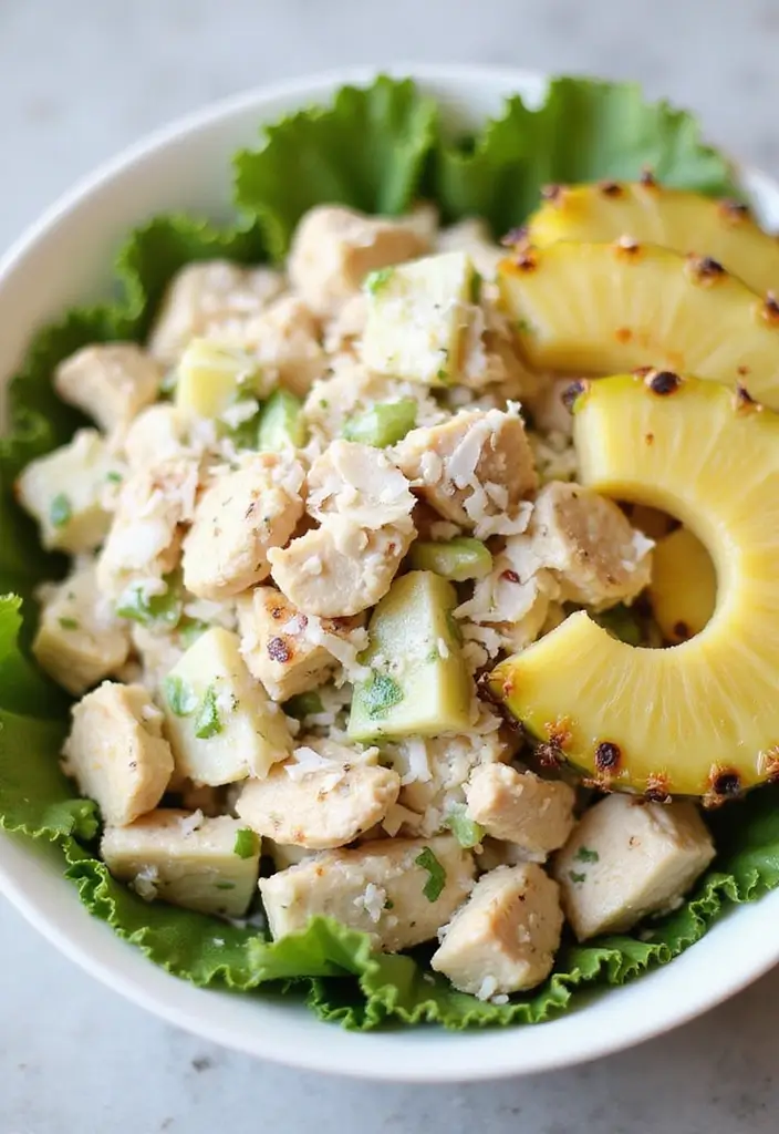 25 Healthy Chicken Salad With Greek Yogurt Recipes That Are Light and Flavorful - 14. Coconut Lime Greek Yogurt Chicken Salad