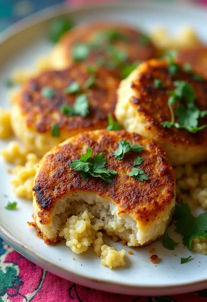 26 Chicken and Mushroom Recipes Healthy and Comforting - 15. Chicken and Mushroom Risotto Cakes