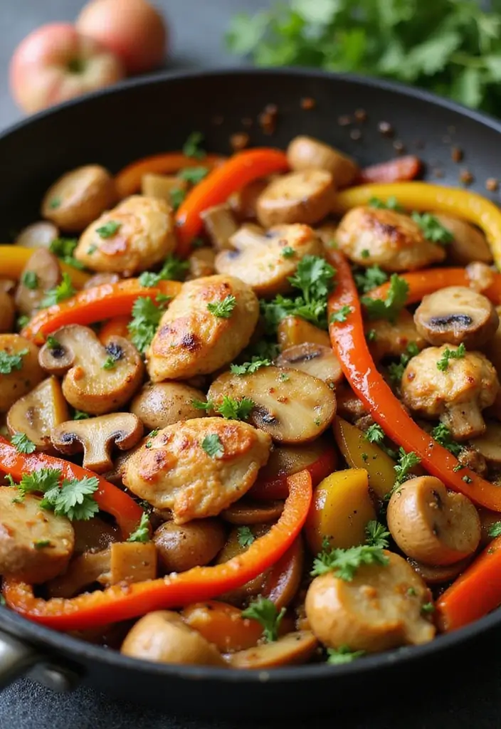 26 Chicken and Mushroom Recipes Healthy and Comforting - 2. One-Pan Chicken and Mushroom Stir-Fry