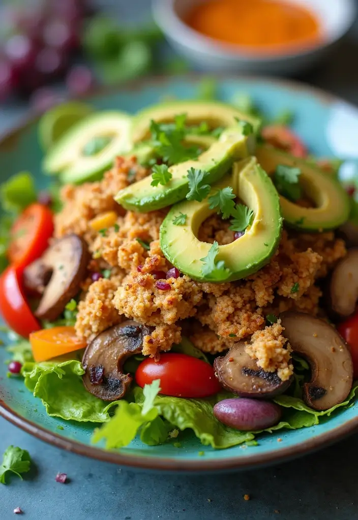 26 Chicken and Mushroom Recipes Healthy and Comforting - 21. Chicken and Mushroom Taco Salad