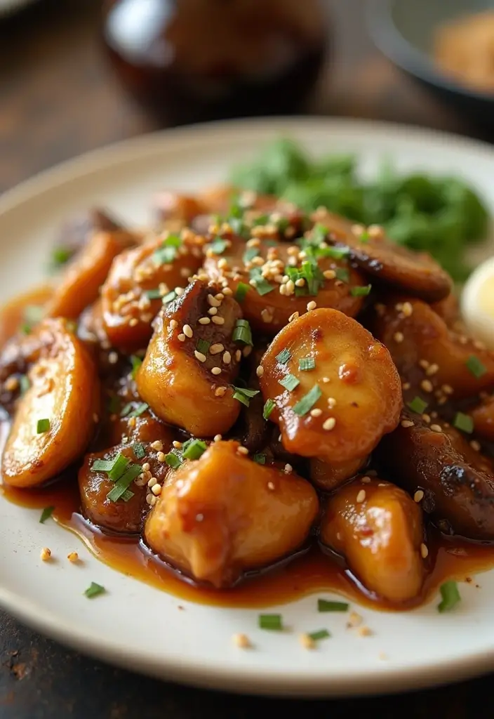 26 Chicken and Mushroom Recipes Healthy and Comforting - 22. Honey Garlic Chicken and Mushroom Stir-Fry