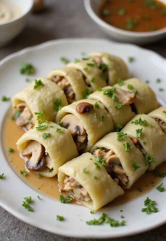 26 Chicken and Mushroom Recipes Healthy and Comforting - 25. Chicken and Mushroom Cabbage Rolls