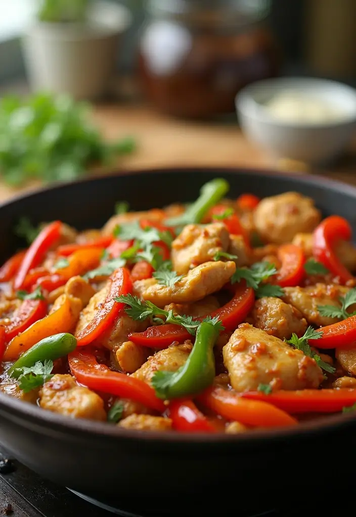 27 Easy Chicken Dinner Recipes Healthy and Quick - 16. Chicken and Bell Pepper Stir-Fry