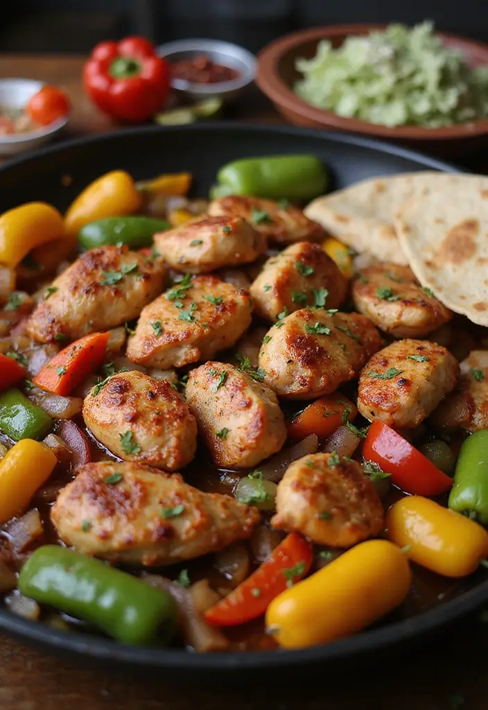 27 Easy Chicken Dinner Recipes Healthy and Quick - 2. One-Pan Chicken Fajitas