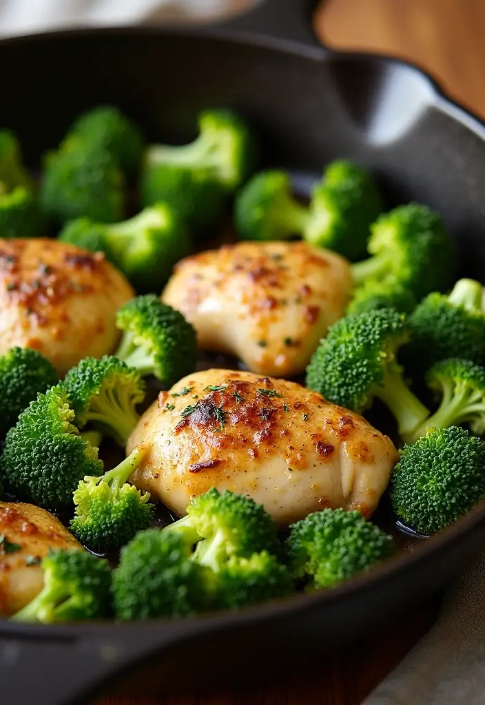 27 Easy Chicken Dinner Recipes Healthy and Quick - 5. Garlic Herb Butter Chicken and Broccoli