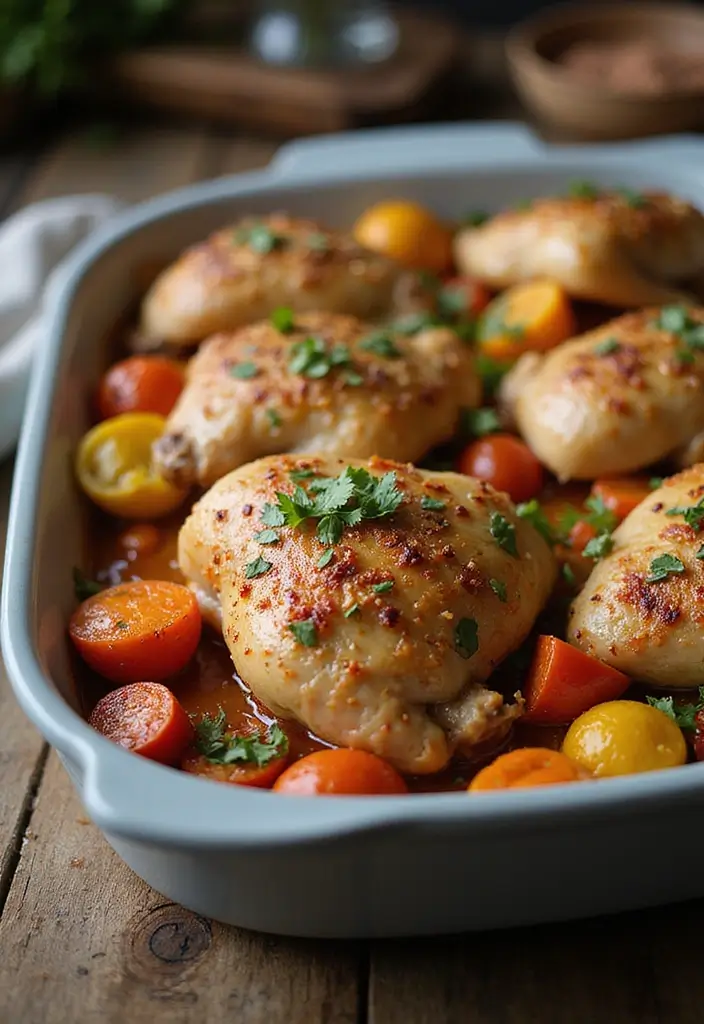 27 Easy Chicken Dinner Recipes Healthy and Quick - 7. Italian Chicken and Vegetable Bake