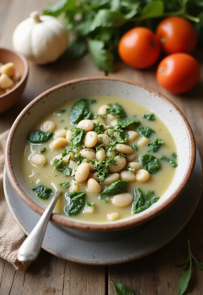 27 Easy Healthy Soup Recipes for Everyday Wellness - 10. Spinach and White Bean Soup