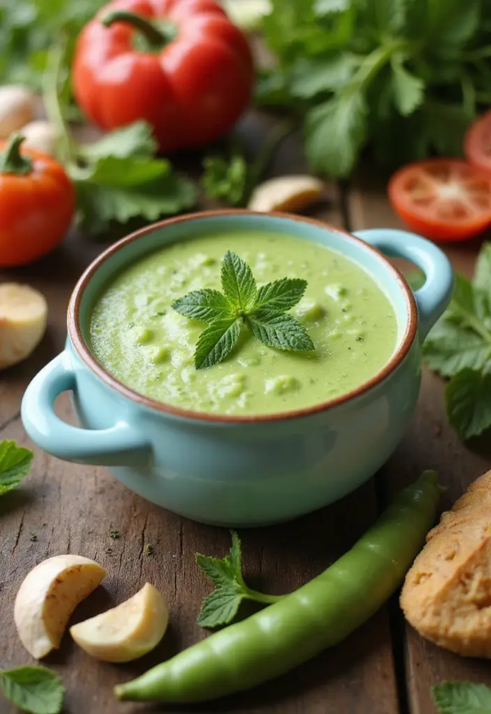 27 Easy Healthy Soup Recipes for Everyday Wellness - 6. Garlic and Green Pea Soup