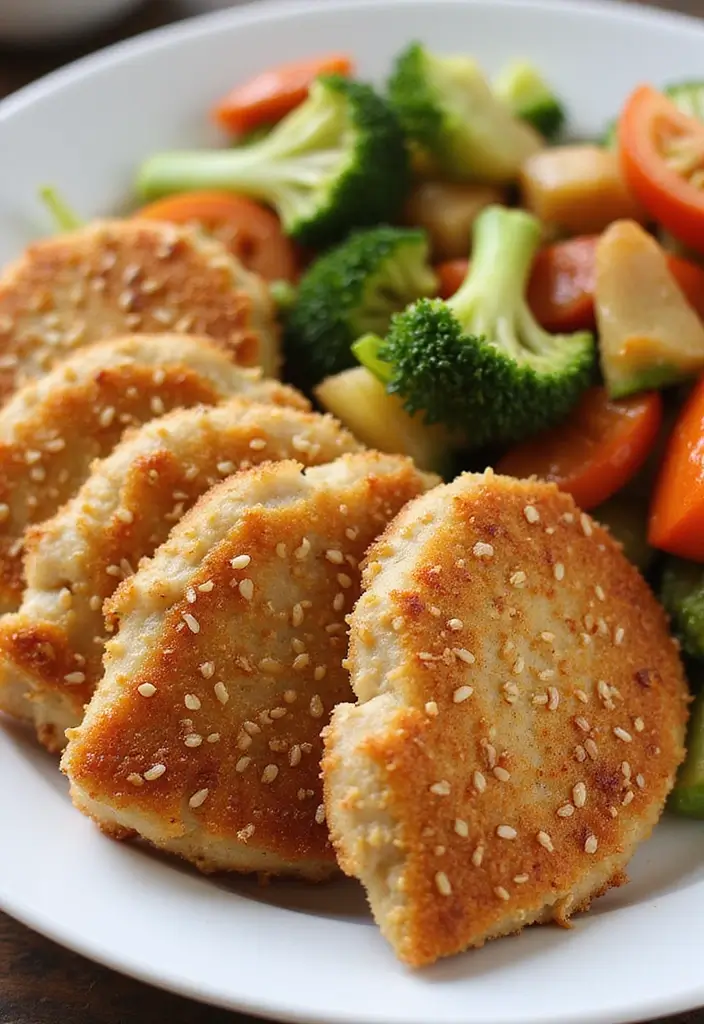 27 Healthy Chicken Cutlet Recipes That Feel Crispy and Clean - 24. Sesame Crusted Chicken Cutlets