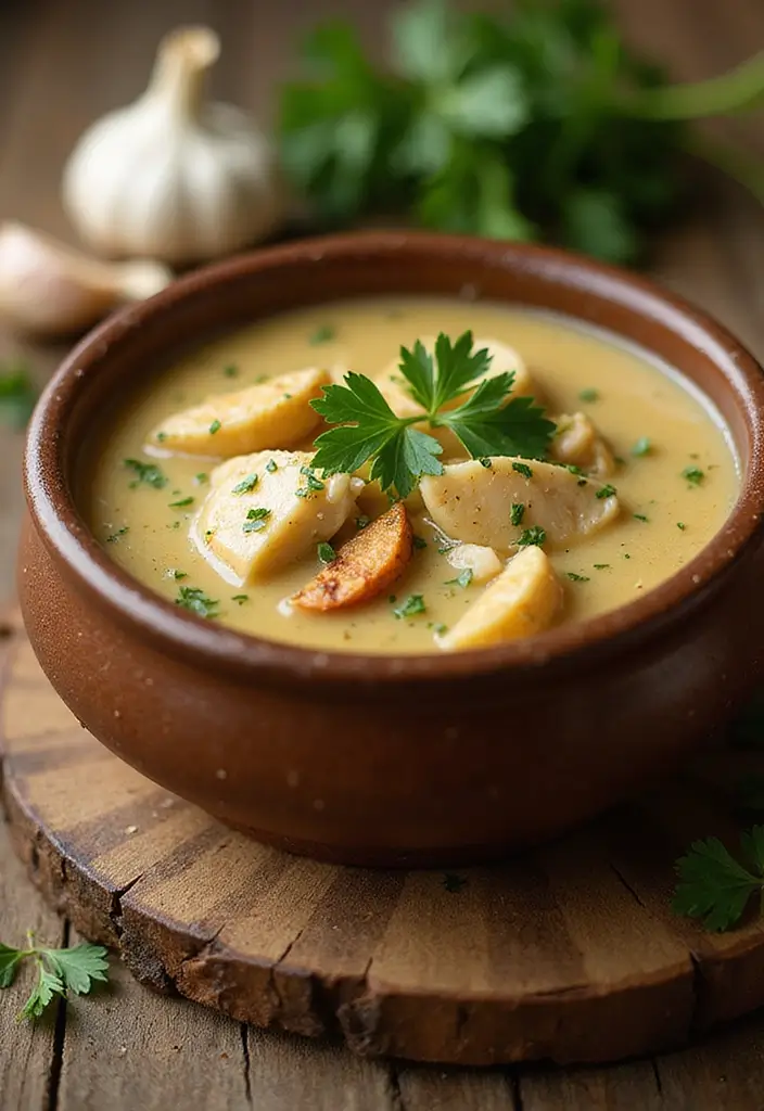 27 Healthy Chicken Soup Recipes That Heal and Satisfy - 11. Roasted Garlic Chicken Soup