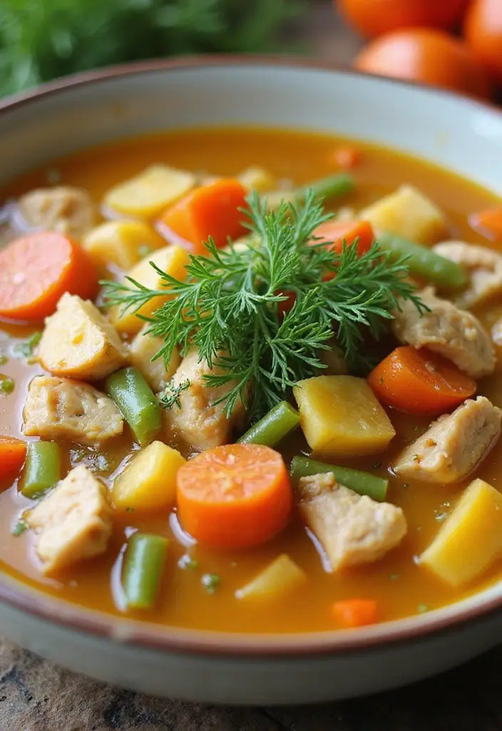 27 Healthy Chicken Soup Recipes That Heal and Satisfy - 13. Dill Chicken Soup