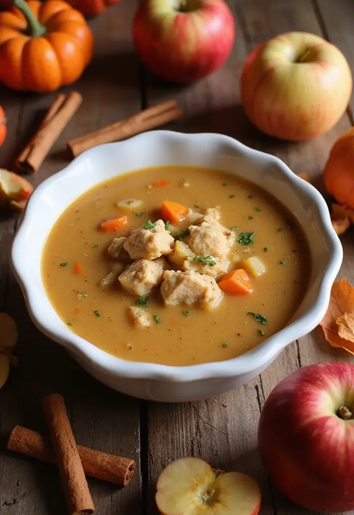 27 Healthy Chicken Soup Recipes That Heal and Satisfy - 14. Apple Cider Chicken Soup