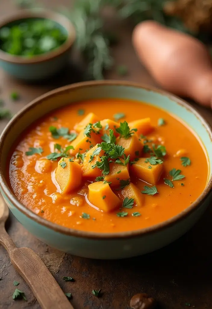 27 Healthy Chicken Soup Recipes That Heal and Satisfy - 17. Sweet Potato Chicken Soup