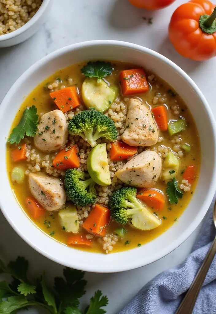 27 Healthy Chicken Soup Recipes That Heal and Satisfy - 25. Chicken and Quinoa Soup