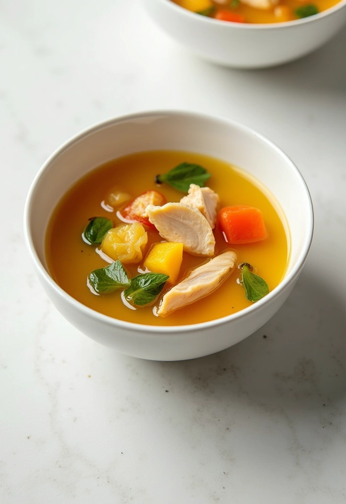 27 Healthy Chicken Soup Recipes That Heal and Satisfy - 27. Simple Chicken Broth Soup