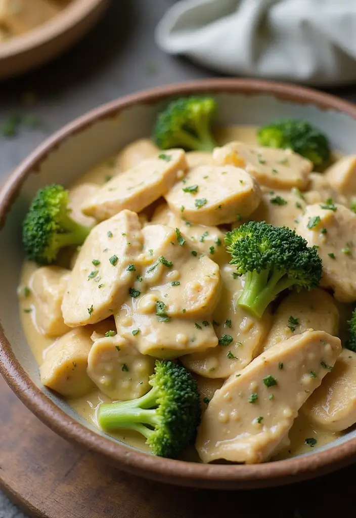 27 Healthy Crock Pot Recipes for Easy Weeknight Dinners - 17. Chicken and Broccoli Alfredo