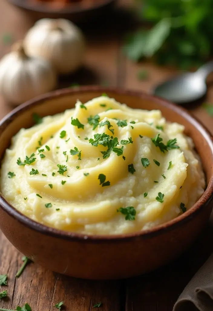 27 Healthy Crock Pot Recipes for Easy Weeknight Dinners - 23. Garlic Herb Mashed Potatoes