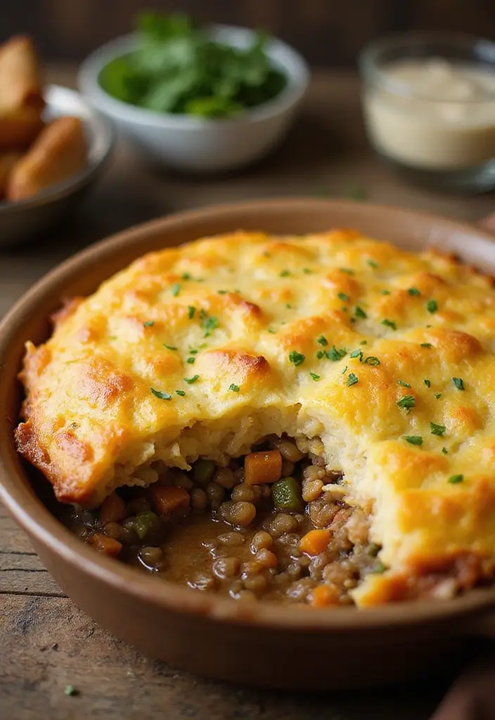 27 Healthy Crock Pot Recipes for Easy Weeknight Dinners - 26. Lentil and Vegetable Shepherd's Pie