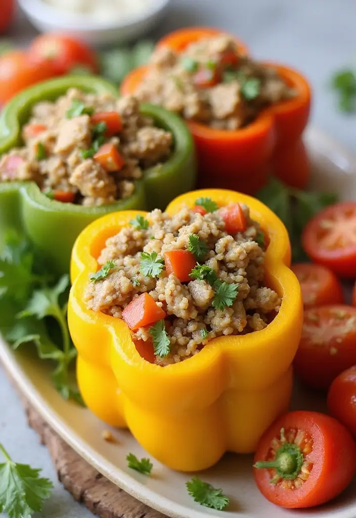 27 Healthy Crock Pot Recipes for Easy Weeknight Dinners - 8. Stuffed Peppers with Quinoa and Turkey
