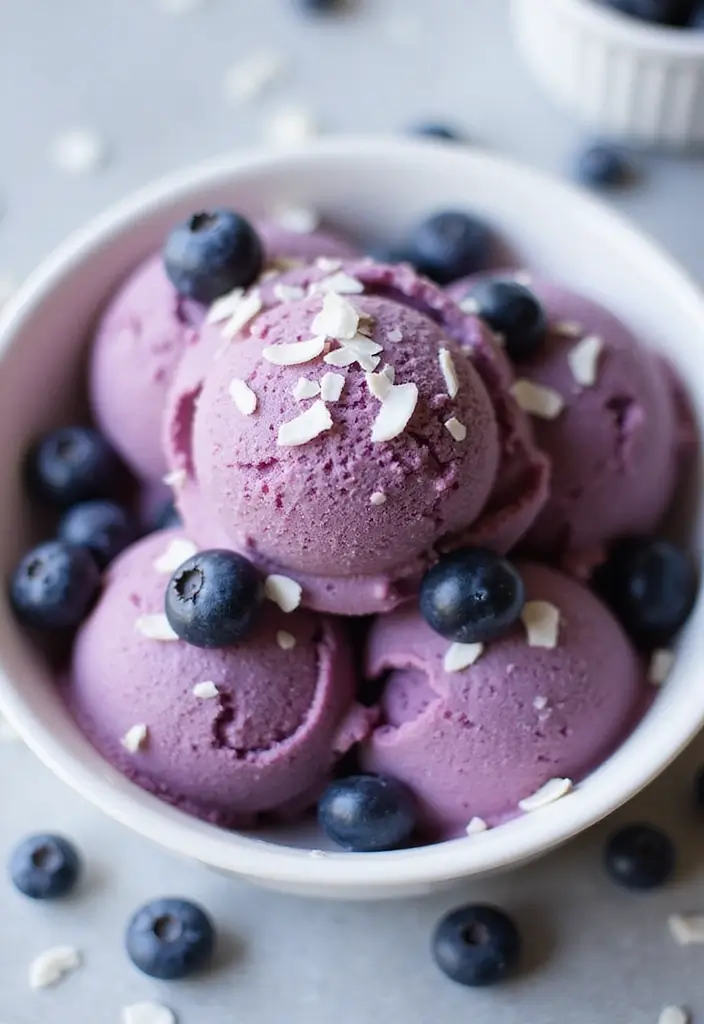 27 Healthy Ice Cream Recipes That Taste Like the Real Thing - 10. Blueberry Coconut Ice Cream