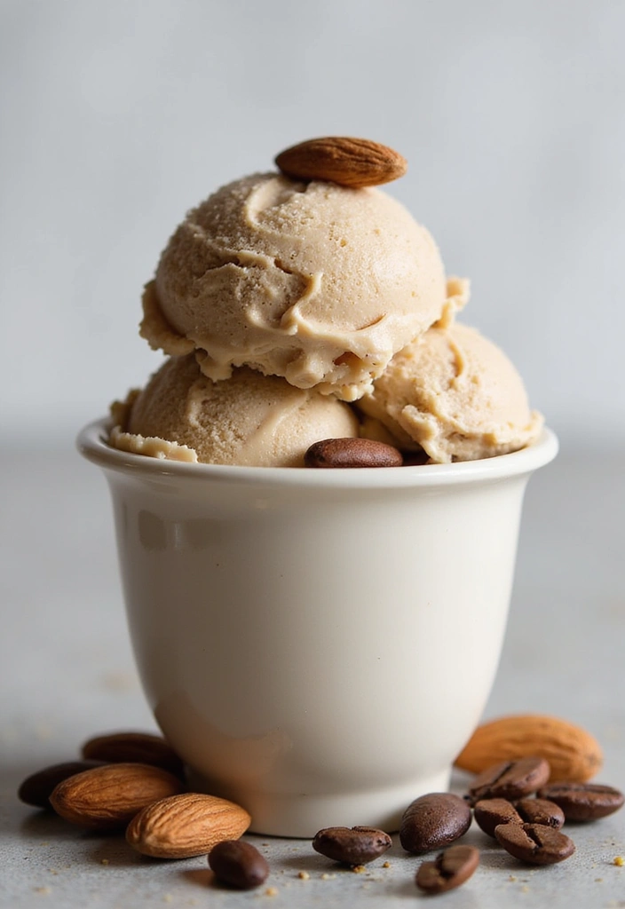 27 Healthy Ice Cream Recipes That Taste Like the Real Thing - 11. Espresso Almond Ice Cream