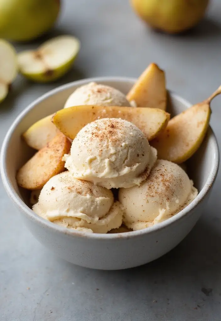 27 Healthy Ice Cream Recipes That Taste Like the Real Thing - 15. Spiced Pear Ice Cream