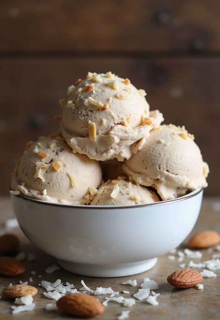 27 Healthy Ice Cream Recipes That Taste Like the Real Thing - 16. Almond Joy Ice Cream