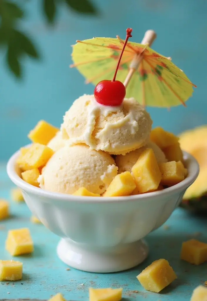 27 Healthy Ice Cream Recipes That Taste Like the Real Thing - 20. Pina Colada Ice Cream