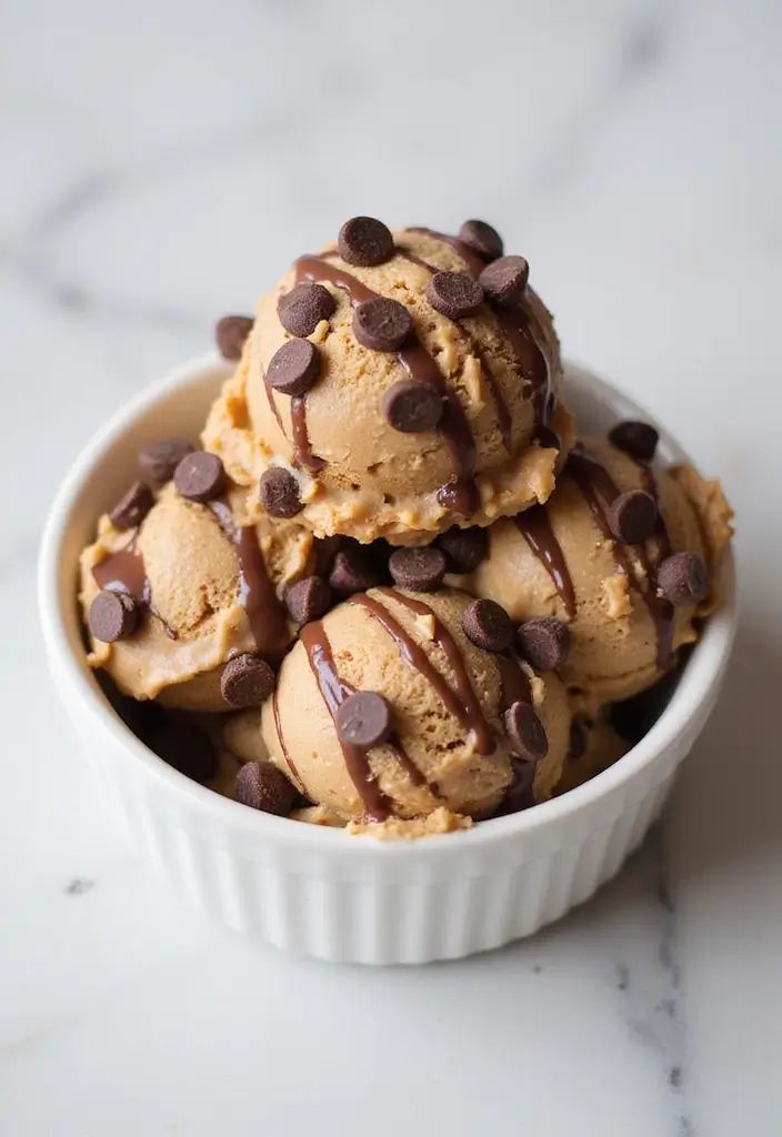 27 Healthy Ice Cream Recipes That Taste Like the Real Thing - 21. Chocolate Peanut Butter Swirl Ice Cream