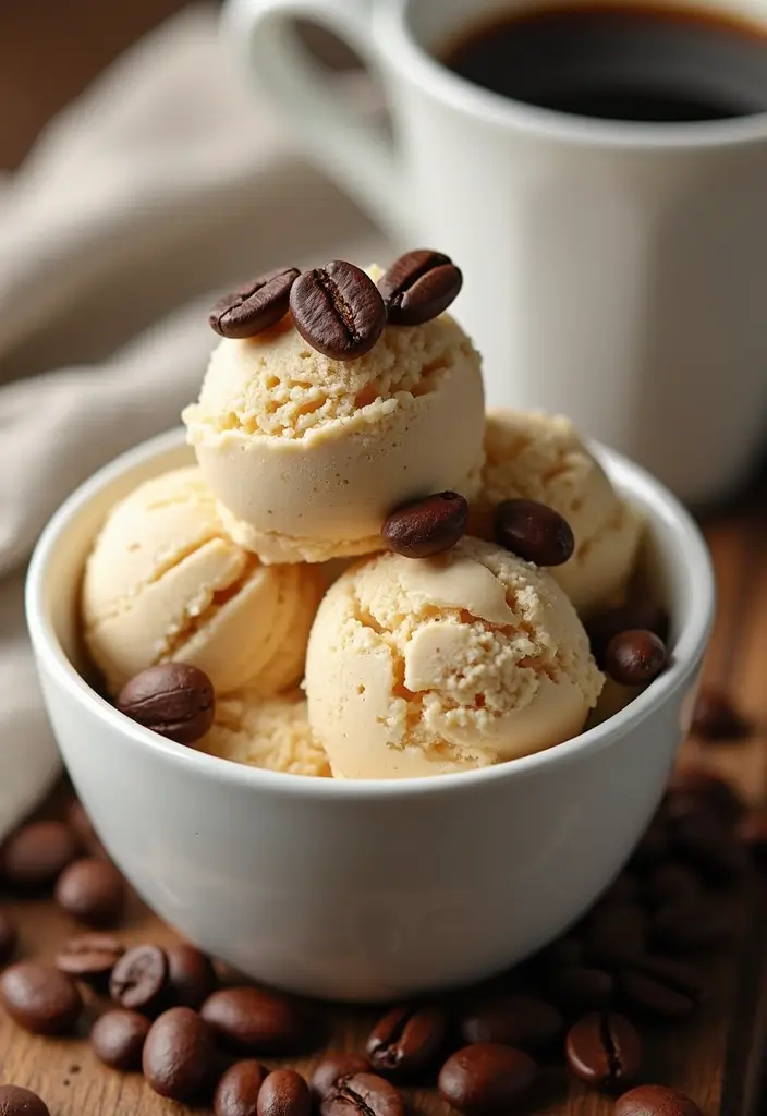 27 Healthy Ice Cream Recipes That Taste Like the Real Thing - 27. Vanilla Coffee Ice Cream