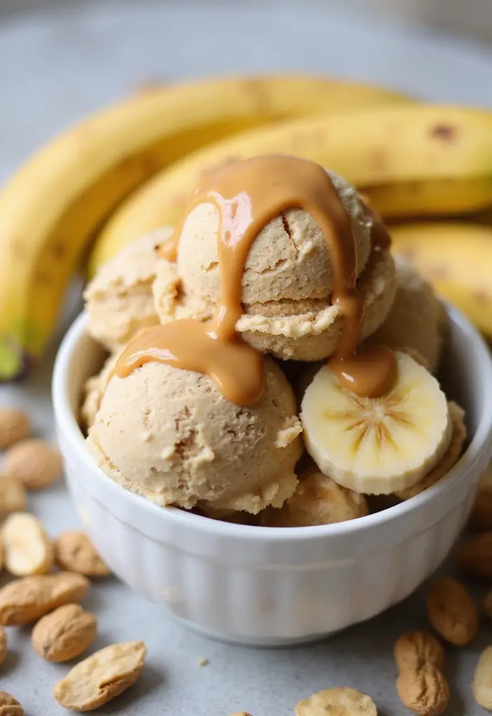 27 Healthy Ice Cream Recipes That Taste Like the Real Thing - 4. Peanut Butter Banana Ice Cream