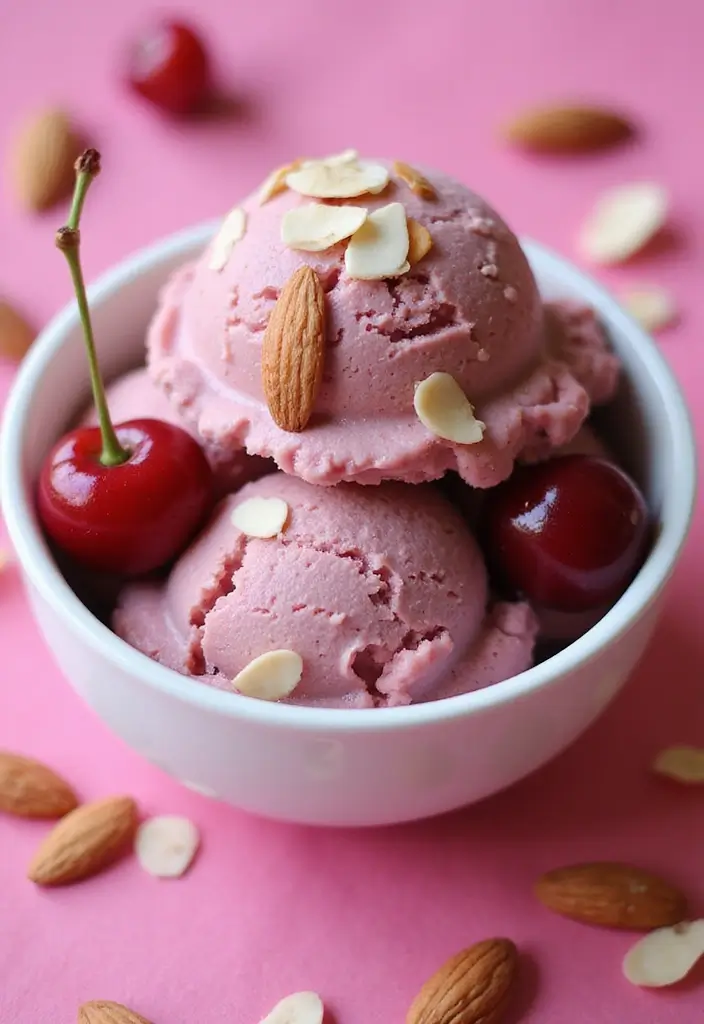 27 Healthy Ice Cream Recipes That Taste Like the Real Thing - 7. Cherry Almond Dairy-Free Ice Cream