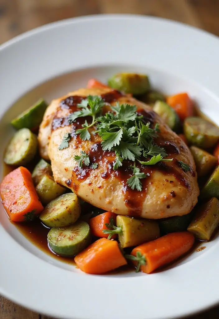 27 Healthy Instant Pot Recipes for Busy Nights - 17. Balsamic Chicken with Veggies