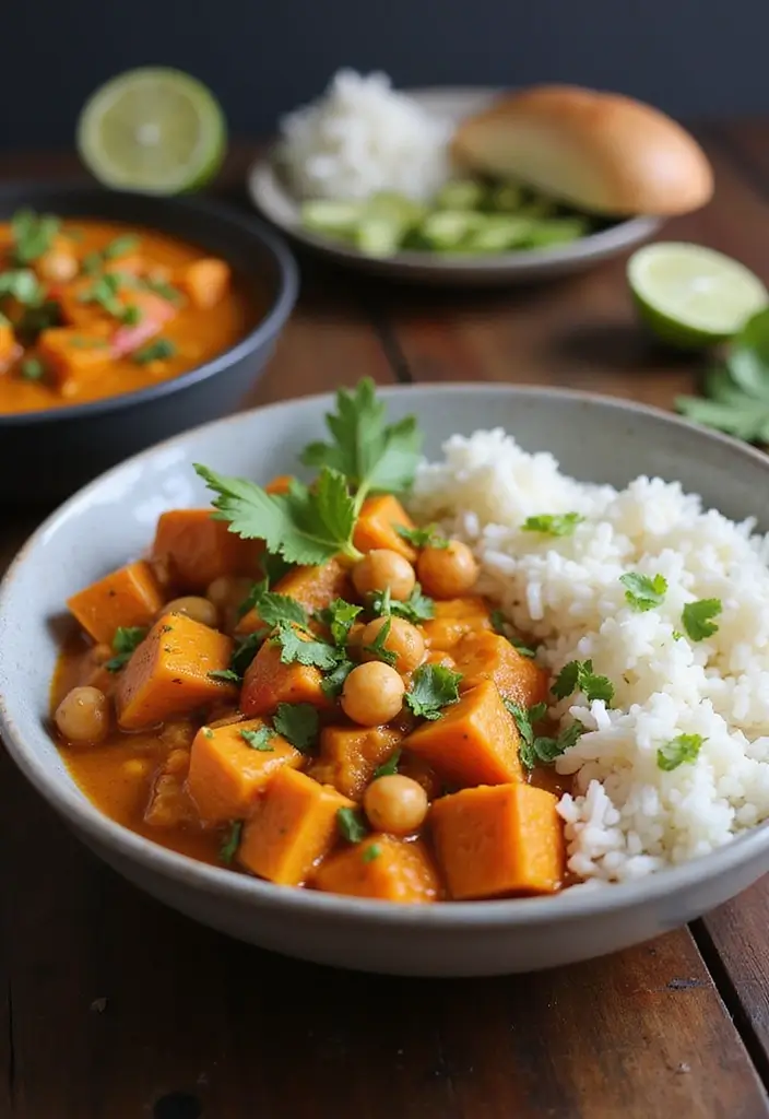 27 Healthy Instant Pot Recipes for Busy Nights - 7. Sweet Potato and Chickpea Curry