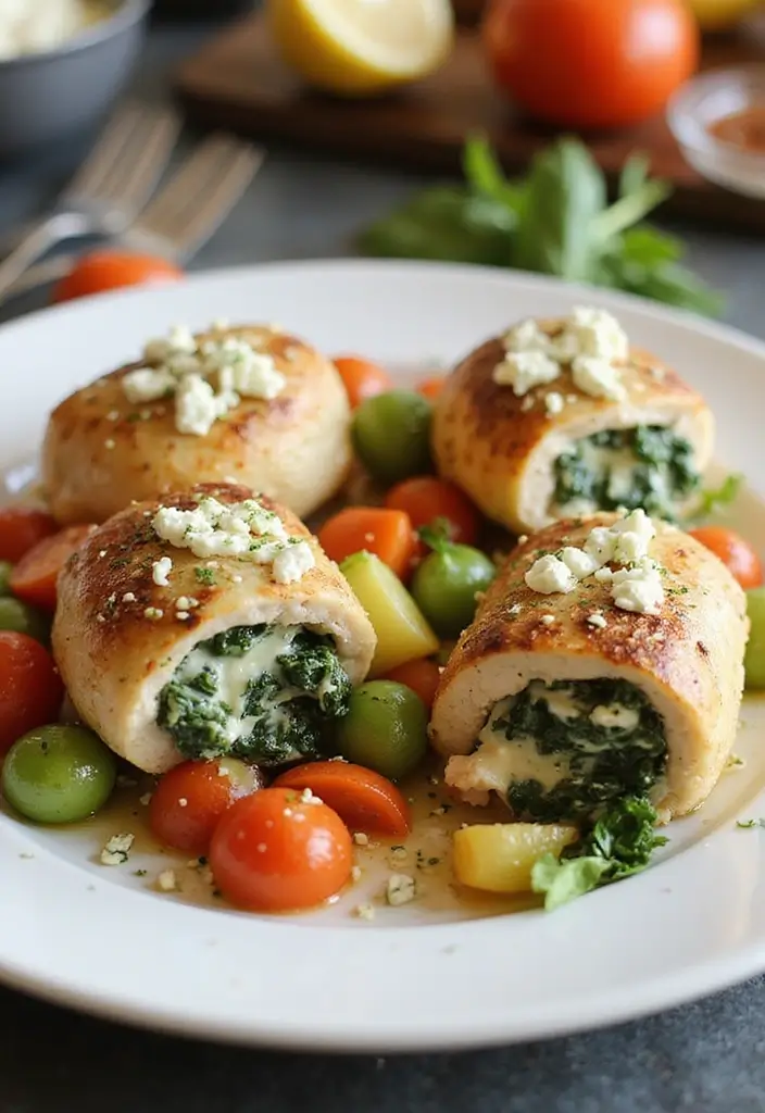 27 Healthy Instant Pot Recipes for Busy Nights - 8. Spinach and Feta Stuffed Chicken
