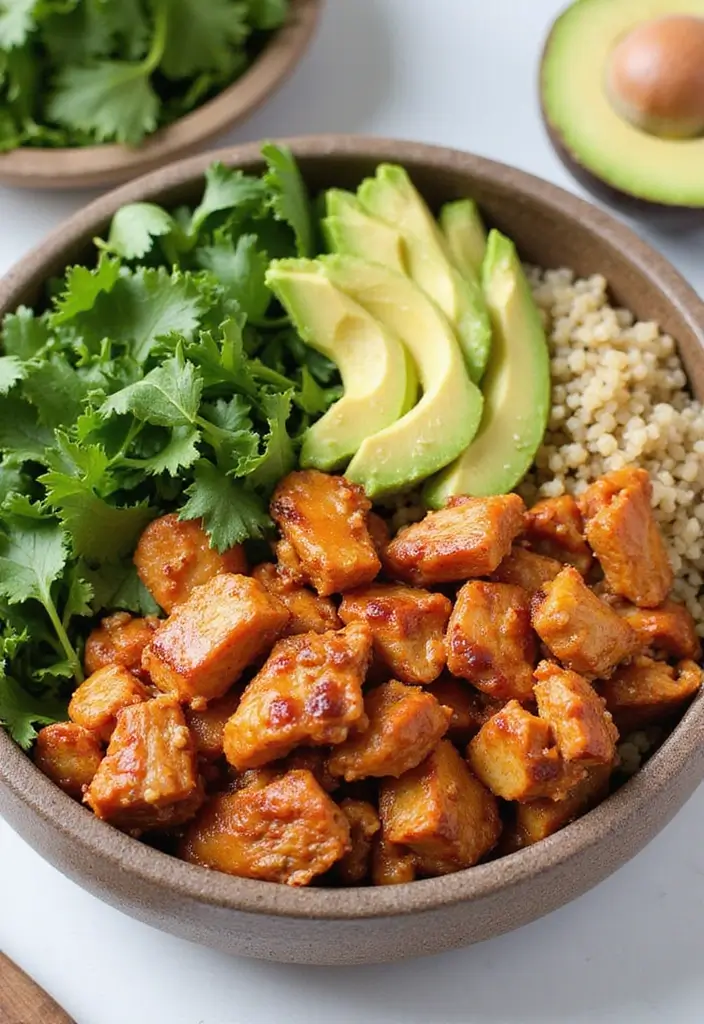 27 Healthy Meals With Chicken That Fit Any Diet - 10. BBQ Chicken Quinoa Bowl