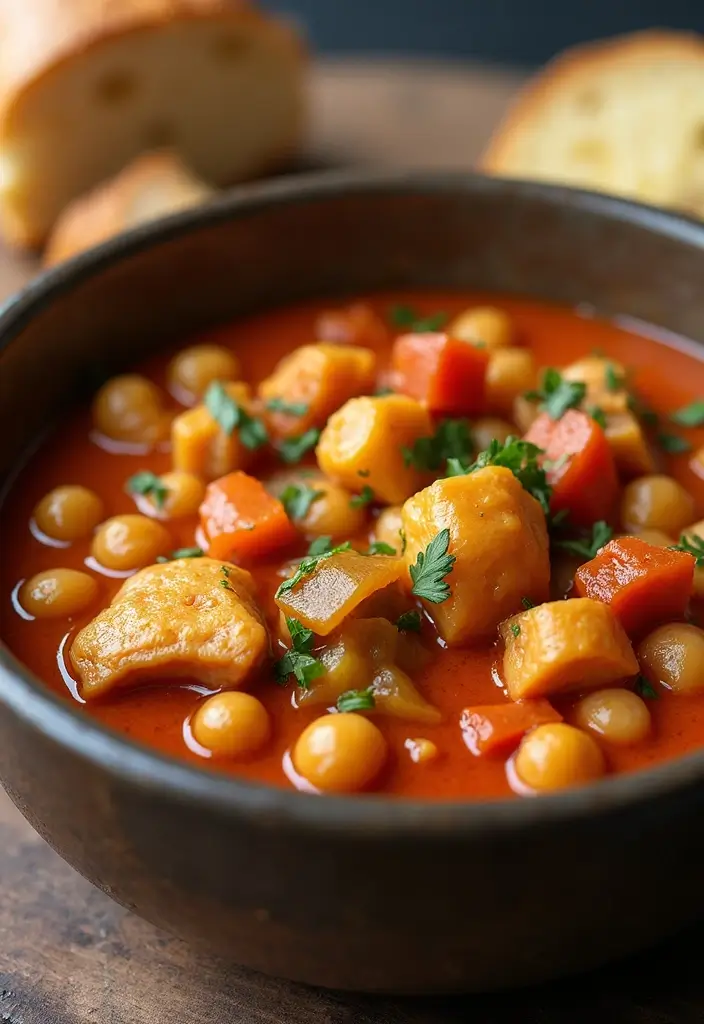 27 Healthy Meals With Chicken That Fit Any Diet - 25. Chicken and Chickpea Stew