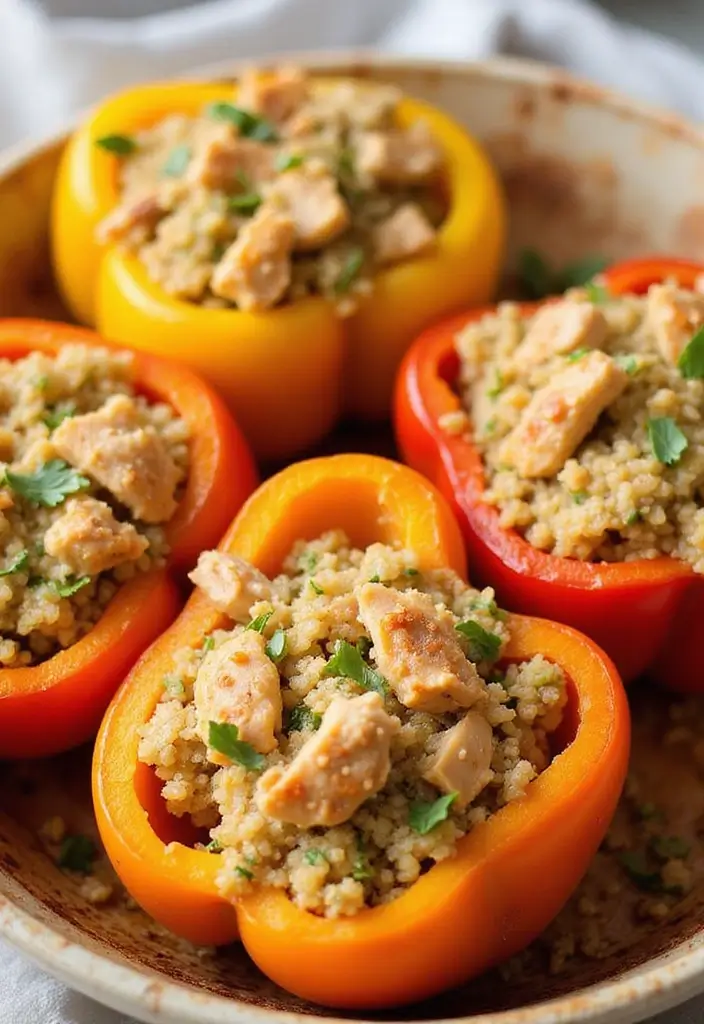 27 Healthy Meals With Chicken That Fit Any Diet - 6. Stuffed Bell Peppers with Chicken