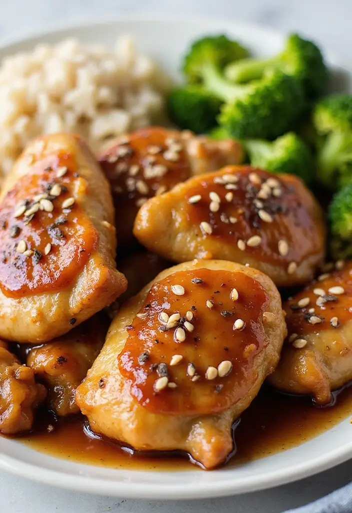 27 Healthy Meals With Chicken That Fit Any Diet - 8. Honey Garlic Chicken Thighs
