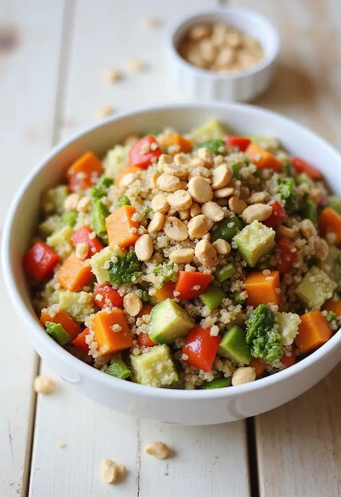 27 Healthy Peanut Butter Recipes That Feel Indulgent Yet Nutritious - 13. Peanut Butter Quinoa Salad