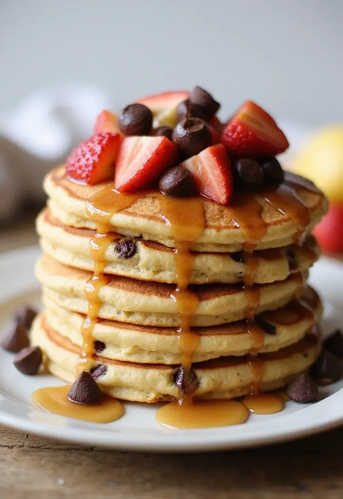 27 Healthy Peanut Butter Recipes That Feel Indulgent Yet Nutritious - 16. Peanut Butter Chocolate Chip Pancakes