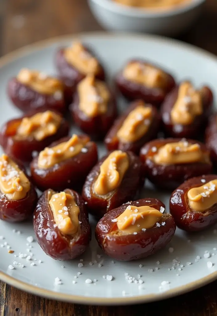 27 Healthy Peanut Butter Recipes That Feel Indulgent Yet Nutritious - 23. Peanut Butter Stuffed Dates