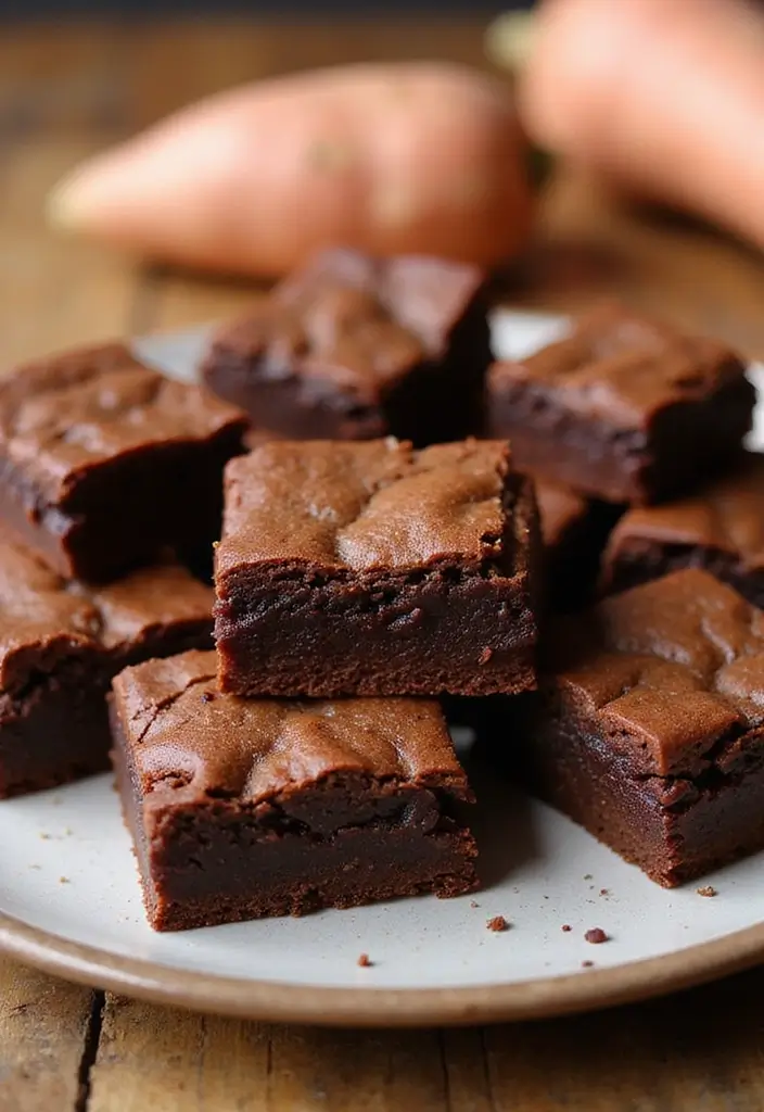 27 Healthy Peanut Butter Recipes That Feel Indulgent Yet Nutritious - 24. Peanut Butter Sweet Potato Brownies