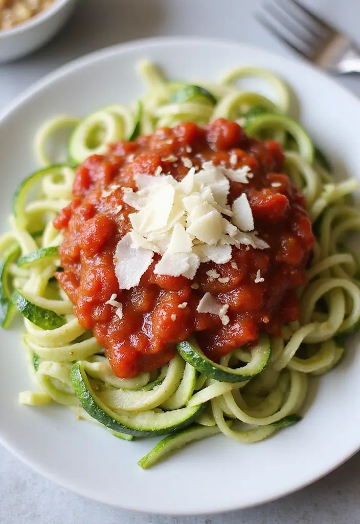 27 Healthy Recipes for Picky Eaters That Still Taste Amazing - 13. Zucchini Noodles with Marinara