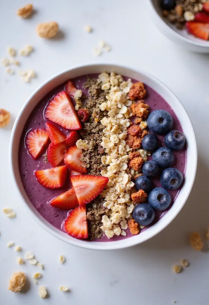 27 Healthy Recipes for Picky Eaters That Still Taste Amazing - 27. Berry Oatmeal Smoothie Bowl