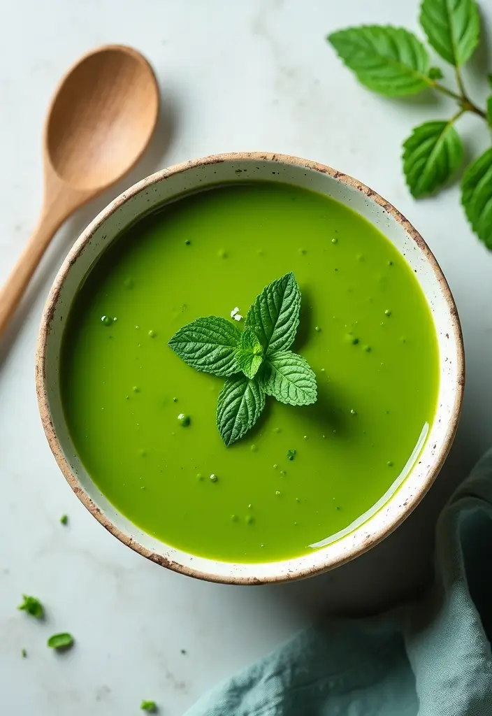 27 Healthy Soup Recipes Clean Eating Comfort Bowls - 11. Green Pea Soup with Mint