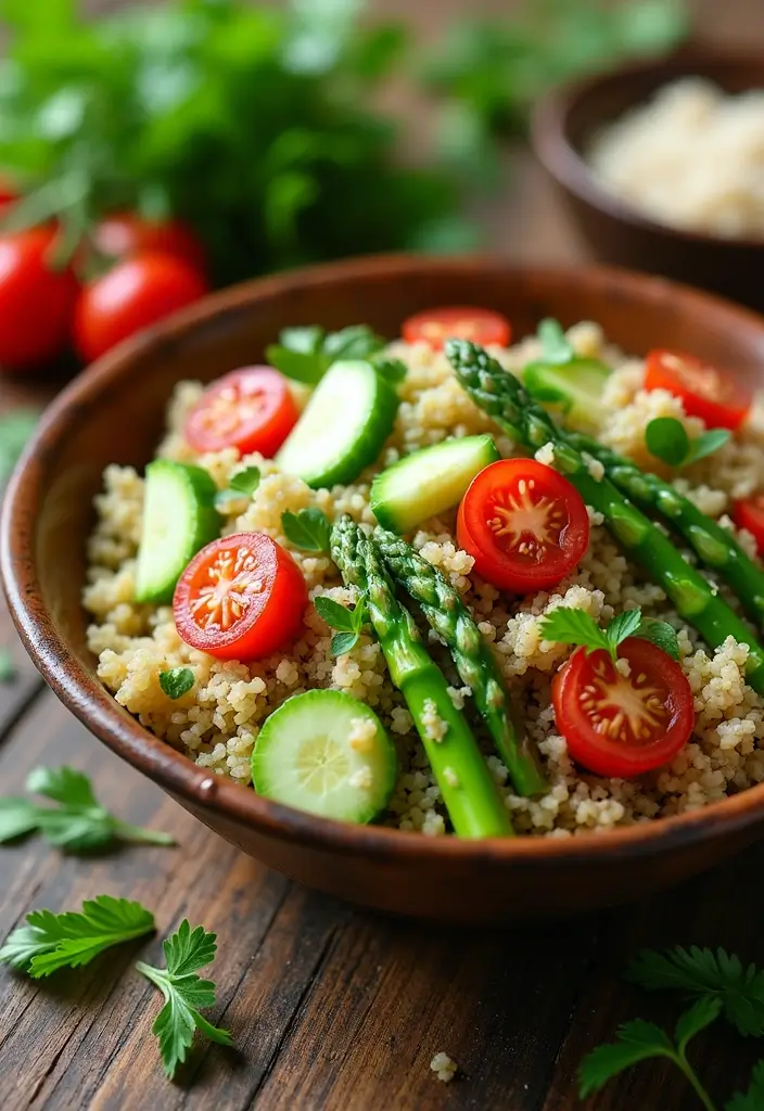 27 Healthy Spring Dinner Recipes That Feel Fresh and Easy - 1. Quinoa & Asparagus Salad