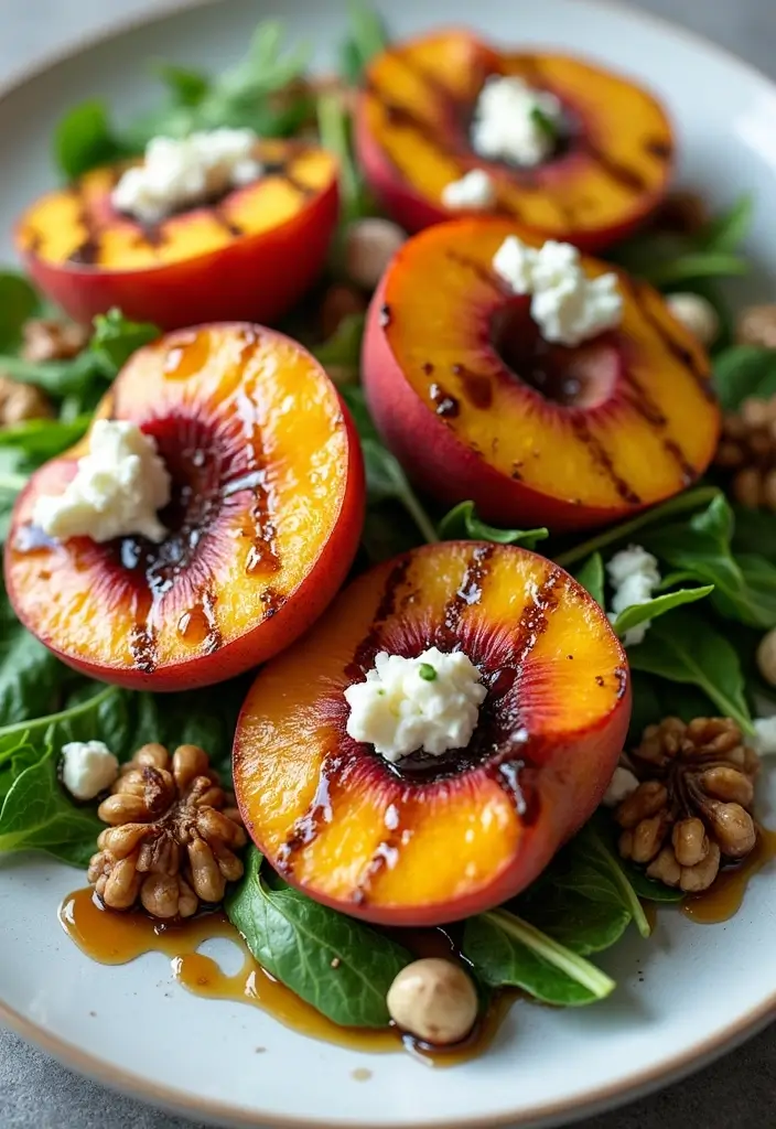 27 Healthy Spring Dinner Recipes That Feel Fresh and Easy - 17. Grilled Peach & Arugula Salad