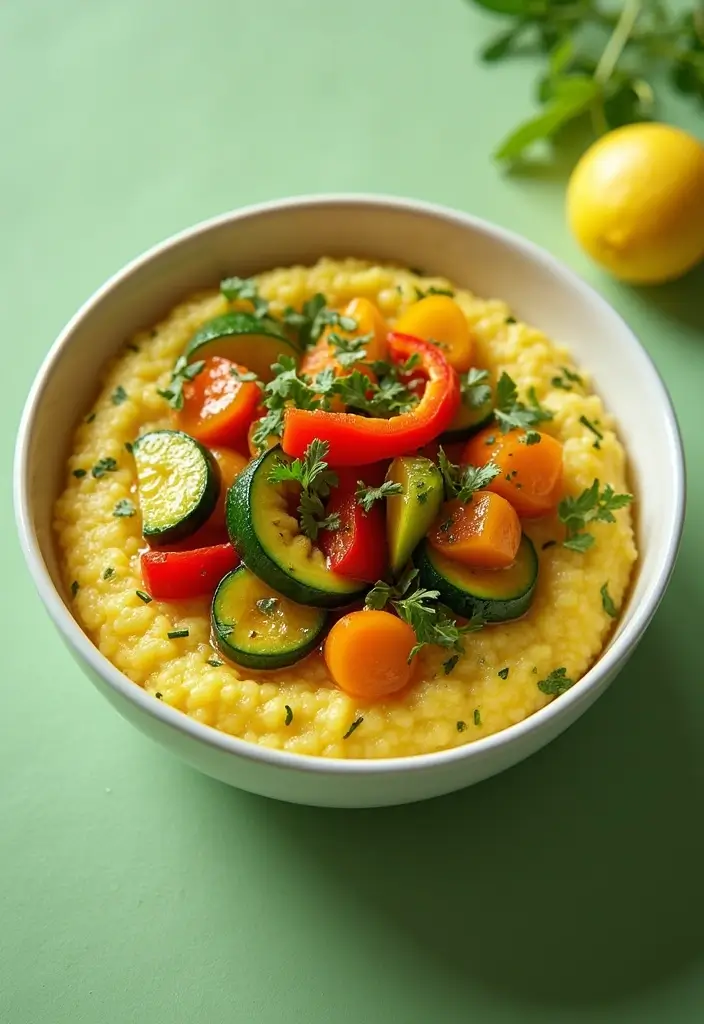 27 Healthy Spring Dinner Recipes That Feel Fresh and Easy - 2. Lemon Herb Polenta with Spring Vegetables
