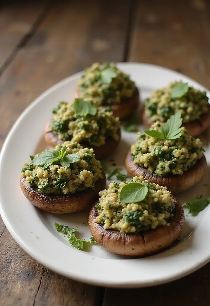 27 Healthy Spring Dinner Recipes That Feel Fresh and Easy - 23. Stuffed Portobello Mushrooms